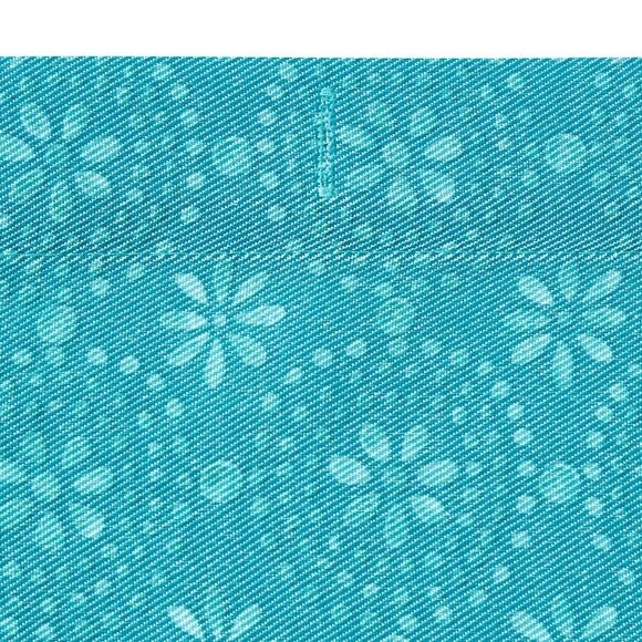 Pioneer Woman Mazie Shower Curtain Embroidered Floral White Teal Blue Bath Gift - Picture 4 of 4